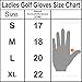 MRX Women Golf Glove Left Handed Golf Gloves Sweat Resistant Soft Cabretta Leather Regular Fit Women Golfer Glove Black