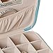 Mele & Co. Maria Plush Fabric Jewelry Box with Twenty-four Sections in Blue