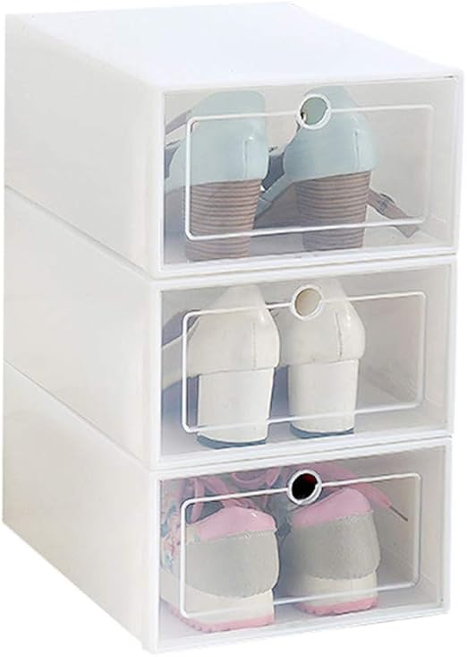 Amazon Com C Easy 3 Pcs Plastic Shoes Box Storage Organizer