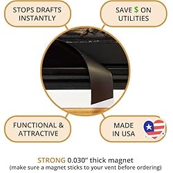 Draft Décor Magnetic Fireplace Vent Cover MADE IN