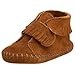 Minnetonka Front Strap Bootie (Infant/Toddler),Brown,2 M US Infant