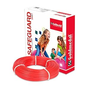 Goldmedal 1.0Sq mm Flame Retardant PVC Insulated Fire Retardant Wire (Red)