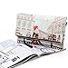 b.m.c BMC Womens Textured PU Faux Leather Postage Stamp Design Print Flap Fashion Clutch Handbag - The Crown of France