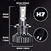 Infitary LED Headlight Bulbs H7 Auto Headlamp Car Headlight 64W 6500K 10000 Lumens Super Bright White- 2 Bulbs- 3 Year Customer Service, Not for Daytime Running Lights