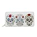 Badiya Gothic 3 Pretty Sugar Skull Wallet for Women Vintage Clutch Bag Halloween Gift