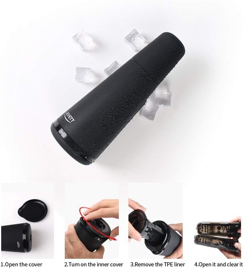 100% Secret Shipping 2 in 1 Male Deluxe Toy Cup Hands Free Play - Discreet Package - Realistic Automatic Male Toy with 11 Different Vibration Modes faceigne