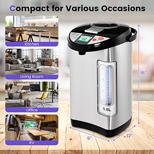 COSTWAY Instant Electric Hot Water Boiler and Warmer, 5Liter LCD Water