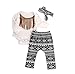 Morecome Baby Girls Tassels Romper Headband Legging Outfits