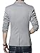DAVID.ANN Men's Casual Fit One Button Center Vent Blazer Jacket,Grey #3625,Large