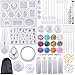 98 Pieces Silicone Casting Molds and Tools Set with a Black Storage Bag for DIY Jewelry Craft Making primary