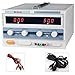 Dr.meter DC Power Supply 50V 20A High Current Switching Single-output 1000W ,Alligator to Banana and AC Power Cable Included, HY5020E