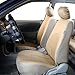 FH Group Automotive Car Seat Cover Premium PU Leather Front Pair Set Seat Covers Airbag Compatible Easy to Install with Air Freshener - Universal Fit for Cars Trucks and SUVs (Beige) PU002102
