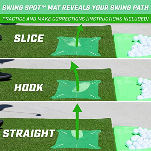 GoSports 5 ft x 4 ft PRO Golf Practice Hitting Mat, Includes 5