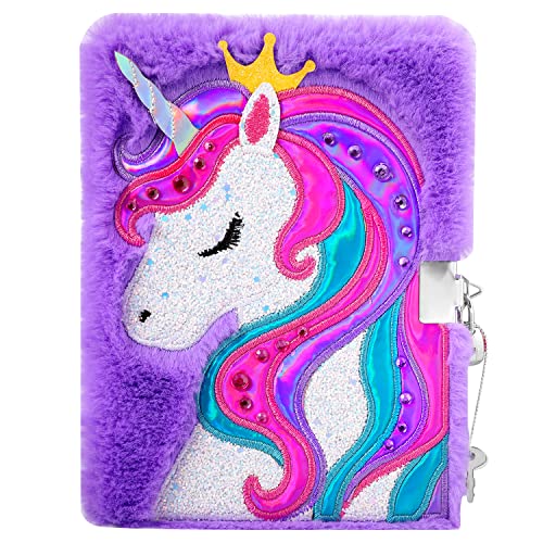 Unicorn Diary for Girls with Lock and Keys, Unicorn Journal, Magic