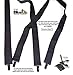 Holdup Under-Ups, Black 1 1/2 Undergarment Suspenders for Men with the X Back Style with the Patented 'No-Slip Clip'