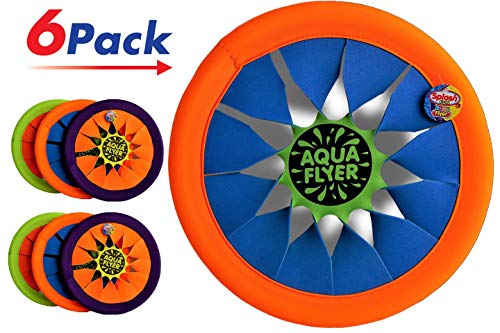 JA-RU Flying Disk Frisbee (Pack of 6) Soft Flying Water Disc Hours of Fun | Item #1031-6