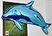 SPACE PET Levitating Dolphin Blue 37 inch Flying Floating Anti-Gravity Toy HOVERS in MID-AIR - Interactive & Educational String-Less Pet Balloon for Kids & Adult Indoor Events
