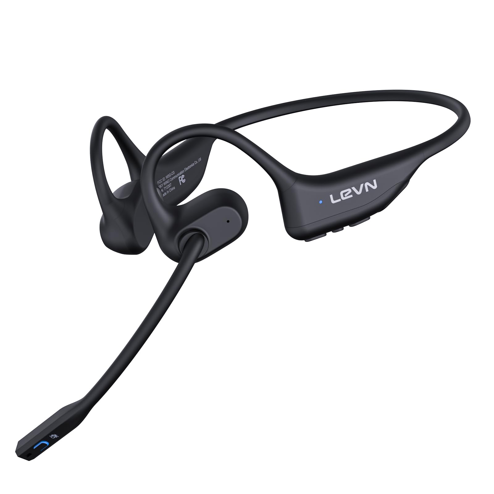 Photo 1 of *Missing Parts*
LEVN Open Ear Headphones with Mic, 29g Bluetooth Headset with Microphone, Bluetooth Headphones with Noise Cancelling Mic, Waterproof Non-slip Wireless Headset with Mic for Work, Workout, Driving, Call