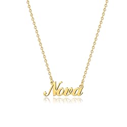 M MOOHAM Nameplate Gold Nova Name Necklace - 18K