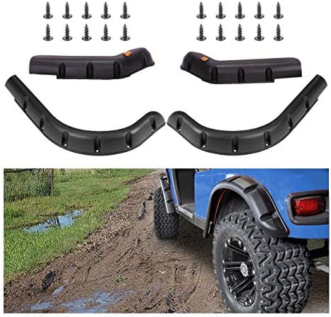 10L0L Golf Cart Standard Fender Flares Front and Rear for EZGO TXT 1998-2013 Gas/Electric Carts with Mounting Hardware (Set of 4pcs) Not Fits 48V Electric 10L0L Golf Cart Standard Fender Flares Front and Rear for EZGO TXT 1998-2013 Gas/Electric Carts with Mounting Hardware (Set of 4pcs) Not Fits 48V Electric