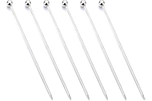 6Pcs Practical Cake Tester Skewer Needle Stainless Steels Stick for Kitchen Home Bakery Tool Easy to Use Practical Skewer Nee