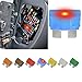 Fuse STANDARD Blade - Smart GLOW Fuse - Car Fuse Kit Automotive ATC/ATO - Fuses Assortment Replacement Kit - Easy Identification - Illuminating Indicator Fuse That Glow When Blown - Carax Fuse 100 pcs