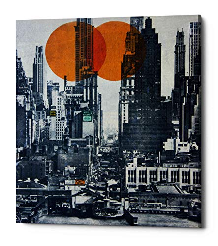 Epic Graffiti 'New York Skyline 1948' by DB Waterman, Canvas Wall Art, 16"x18"