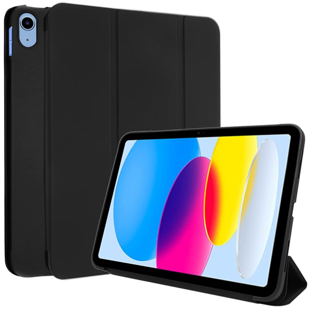 TECHGEAR Smart Case for iPad 11th Gen (2025 A16) & 10th Gen (2022), Slim Tri-Fold Stand Cover with Corner Protection, Auto Wake/Sleep, for iPad A16 11" / 10.9" - Black โ image 1