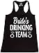 shop4ever Bride's Drinking Team Women's Racerback Tank Top Wedding Tank Tops Medium Black