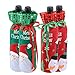 Christmas Bottle Cover Bag Santa Claus Snowman Wine Bottle Decoration Bag Dinner Party Table Decor Xmas Gift Pack of 4