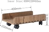 KIRIGEN ATX Computer Case Cart with 4 Caster Wheels Dark Brown view 7