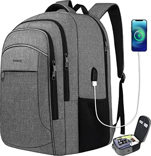 Extra Large Travel Backpack For Men & Women 50L - Laptop Backpack With USB Port, Luggage Strap, Anti-Theft | Fits 18.4" Laptop