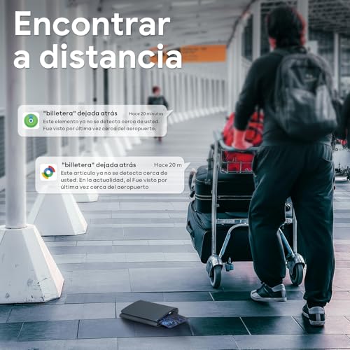 ATUVOS Smart Air Tag Card Pro Tracker for Android & iOS, Dual System Rechargeability Wallet Finder Compatible with Google Locator or Apple Search App for Wallets, Suitcases, Luggage, 2 Pack