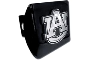 Elektroplate C210AU1 Auburn University Tigers Black with Chrome AU Emblem NCAA College Sports Metal Trailer Hitch Cover Fits 2" Auto Car Truck Receiver