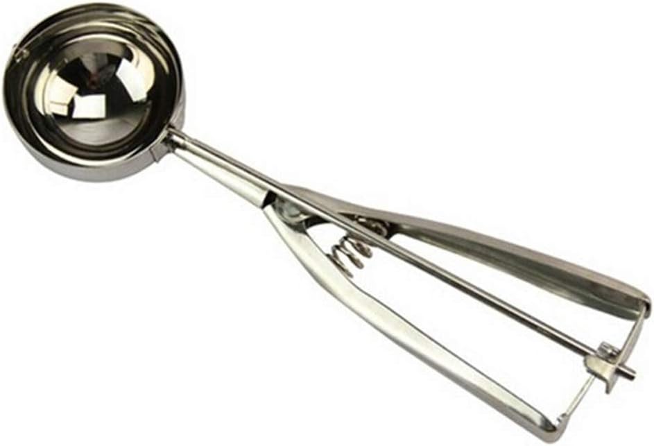 blackbirdlee Ice Cream Scoop, Metal Cookie Dough Muffin Spoon Kitchen Spherical Mould Tool S