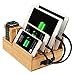 Charging Station for Multiple Devices Wood Dock Organizer Charging Station for Apple Watch, iPhone, iPad, Universal Mobile Phones and Tablets, Compatible with Anker RAVpower 4/5/6-Port USB Chagrer