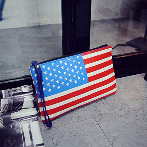 Chiccc Fashion Lady Classic Vintage Flag Clutch Bag Wild Wrist Envelope Bag Pouch For Travel/Business/College