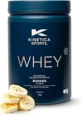 Kinetica Banana Whey Protein Powder 1 Kg 33 Servings 23g Protein 5.5g BCAA