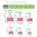 Binder Clips 90PCS Colored 6 Assorted Sizes Large Medium Small, OUHL Colorful Paper Clamps Foldback Clips for Office Schools Kitchen Home Usage (Multicolor)