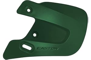 Easton Batting Helmet Extended JAW Guard | Left Handed Batter | Green | 2020 | Fits Easton PRO X, Z5 2.0, Z5, & Alpha Batting