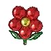 AnnoDeel 8 Pcs Beautiful flower foil Balloons, 18inch Floral Balloons for Wedding Birthday Party Colorful Decorations (Can't Float)