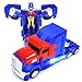 WonderPlay Transforming Truck Toy 2 in 1 Truck Realistic Robot for Girls and Boys - Bump and Go Action with Sounds and Colorful Lights