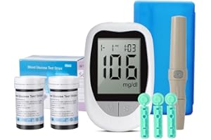 Canadian Home Healthcare Blood Glucose Monitor Landing Device Kit with 100 Strips and 100 Lancets, Proudly Canadian Accurate 