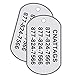 CNATTAGS Stainless Steel Dog Tags - GI Rolled Edge US Military Shape, Personalized (Set of 2)