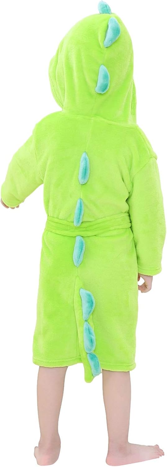 Boys' Girls' Hooded Bathrobe Soft Animal Plush Robe Kids Sleepwear Dressing Gown Gift: Clothing