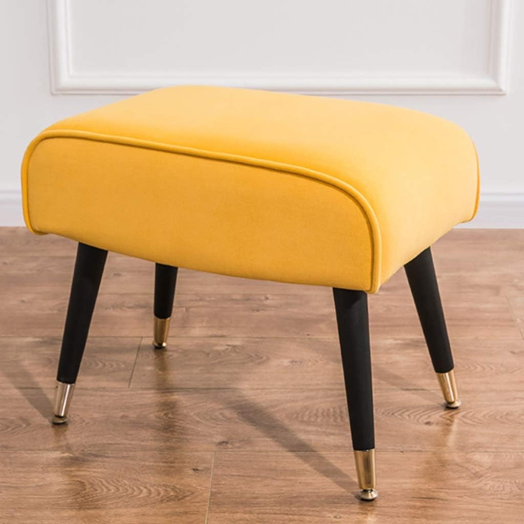 Amazon Com G Z Makeup Vanity Bench Piano Seat With Upholstered Seat Vanity Stool Dressing Stool Foot Floor Pad For Scratch Thick Padded Cushioned Chair Piano Seat Ottoman Bathroom Bedroom Color Yellow Furniture