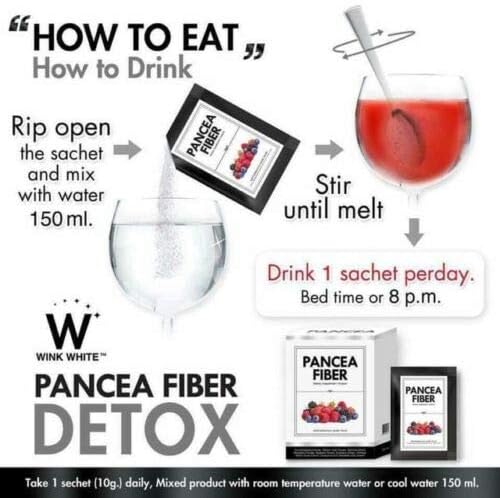5 Pcs Pancea Detox Fiber Drink Reduce Belly,Detoxification Whitening Skin Clear