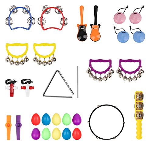 MUSCELL Kids Musical Instruments Set,Plastic Music Preschool