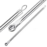 Ltfei 2pcs Silver Blackhead Comedone Remover Acne Blemish Pimple Extractor Tool