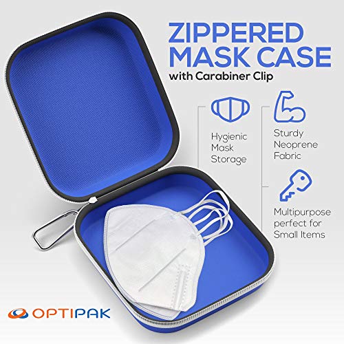 OPTIPAK Mask Storage Case Neoprene Face Covering Mask Holder with